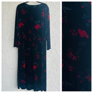 RONNI NICOLE Dress Women 16W Velvet Evening Floral Goth Witchy‎